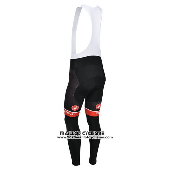 2013 Maillot Ciclismo Castelli Orange et Blanc Manches Longues et Cuissard