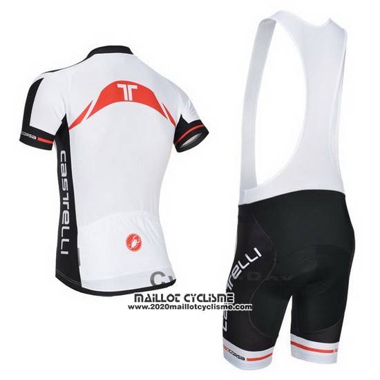 2014 Maillot Ciclismo Castelli Blanc Manches Courtes et Cuissard
