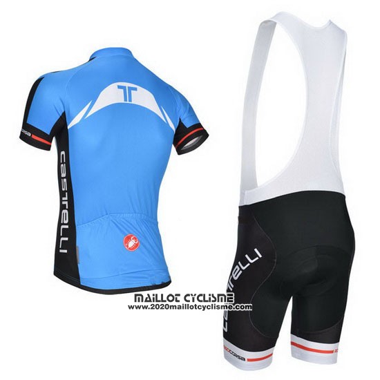 2014 Maillot Ciclismo Castelli Bleu et Noir Manches Courtes et Cuissard