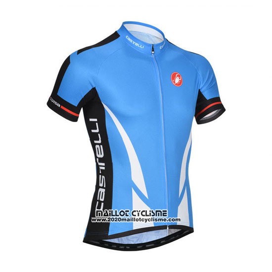 2014 Maillot Ciclismo Castelli Bleu et Noir Manches Courtes et Cuissard
