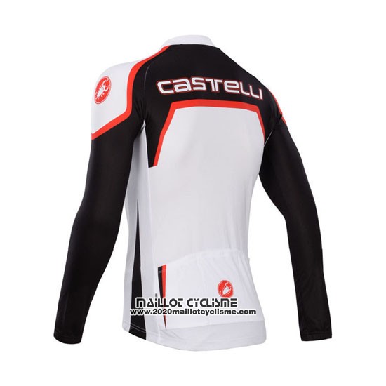 2014 Maillot Ciclismo Castelli Noir et Blanc Manches Longues et Cuissard