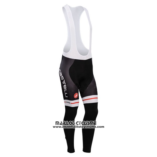 2014 Maillot Ciclismo Castelli Noir et Blanc Manches Longues et Cuissard