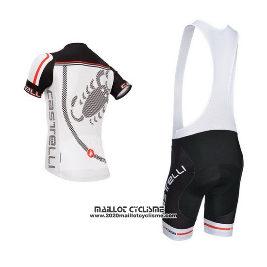 2014 Maillot Ciclismo Castelli Noir et Gris Manches Courtes et Cuissard