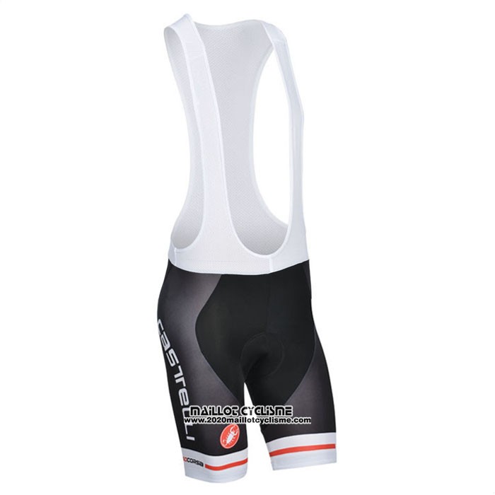 2014 Maillot Ciclismo Castelli Noir et Gris Manches Courtes et Cuissard