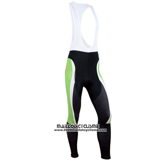 2014 Maillot Ciclismo Castelli Noir et Vert Manches Longues et Cuissard