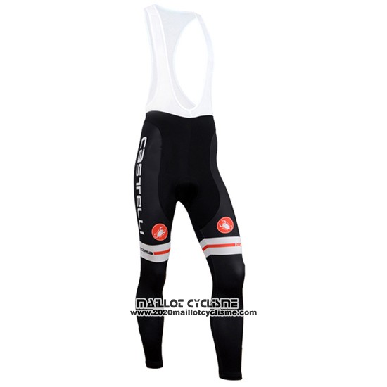 2014 Maillot Ciclismo Castelli Rouge Azur Manches Longues et Cuissard