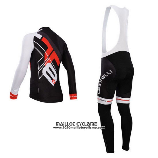 2014 Maillot Ciclismo Castelli Rouge et Noir Manches Longues et Cuissard