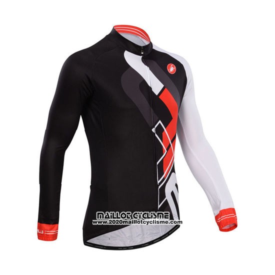2014 Maillot Ciclismo Castelli Rouge et Noir Manches Longues et Cuissard