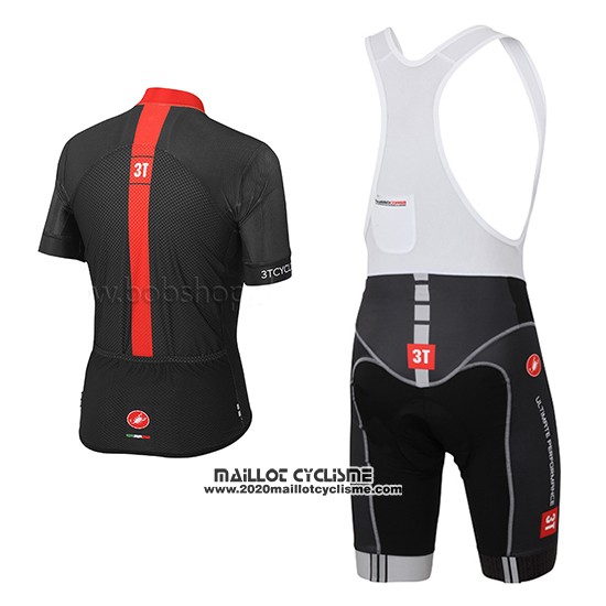 2015 Maillot Ciclismo Castelli 3t Noir et Rouge Manches Courtes et Cuissard