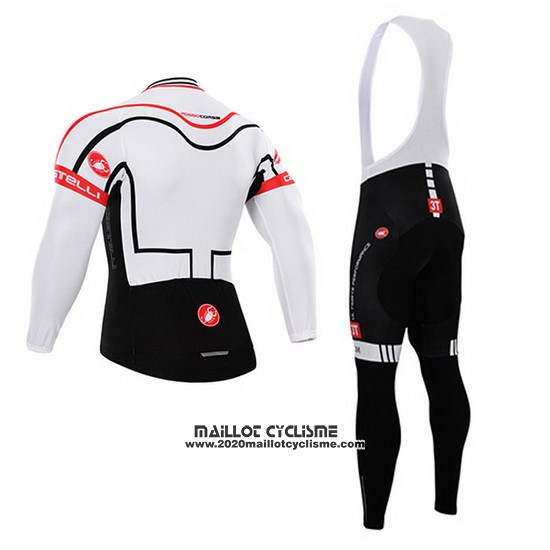 2015 Maillot Ciclismo Castelli Blanc Manches Longues et Cuissard