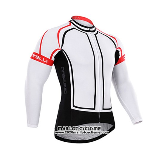 2015 Maillot Ciclismo Castelli Blanc Manches Longues et Cuissard