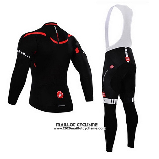 2015 Maillot Ciclismo Castelli Brillant Noir Manches Longues et Cuissard