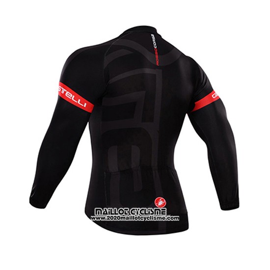 2015 Maillot Ciclismo Castelli Fonce Noir Manches Longues et Cuissard