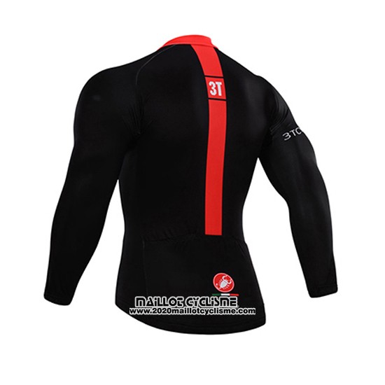 2015 Maillot Ciclismo Castelli Rouge et Noir Manches Longues et Cuissard