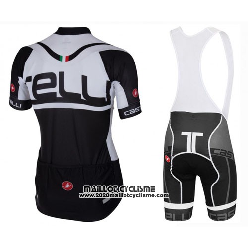 2016 Maillot Ciclismo Castelli Blanc Noir Manches Courtes et Cuissard