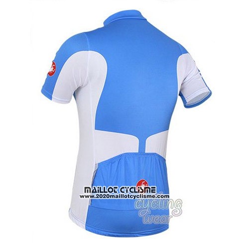 2016 Maillot Ciclismo Castelli Bleu et Blanc Manches Courtes et Cuissard