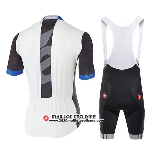 2016 Maillot Ciclismo Castelli Cervelo et Blanc et Bleu Manches Courtes et Cuissard