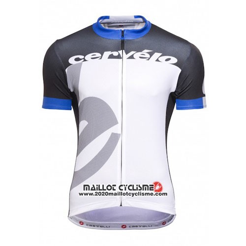 2016 Maillot Ciclismo Castelli Cervelo et Blanc et Bleu Manches Courtes et Cuissard