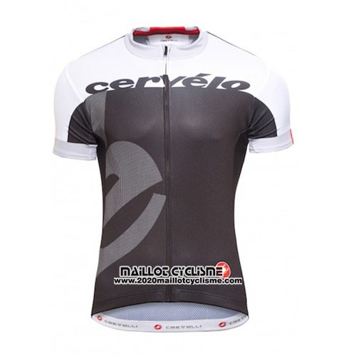 2016 Maillot Ciclismo Castelli Cervelo et Blanc et Gris Manches Courtes et Cuissard