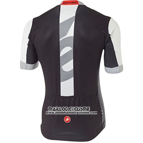 2016 Maillot Ciclismo Castelli Cervelo et Blanc et Gris Manches Courtes et Cuissard