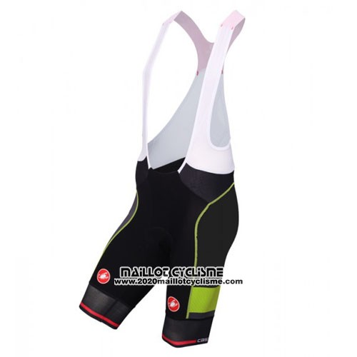 2016 Maillot Ciclismo Castelli Noir et Vert Manches Courtes et Cuissard
