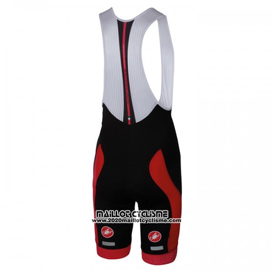 2016 Maillot Ciclismo Castelli Rouge Blanc Manches Courtes et Cuissard