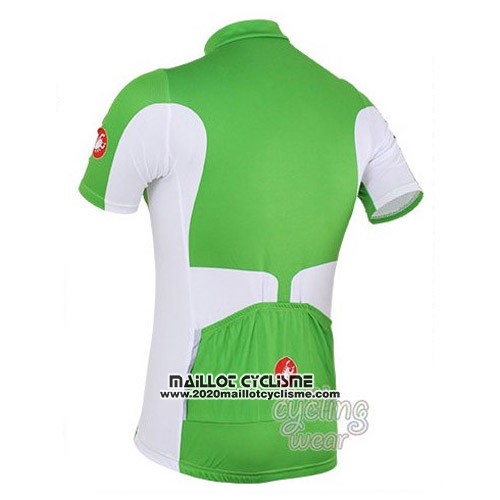 2016 Maillot Ciclismo Castelli Vert et Blanc Manches Courtes et Cuissard