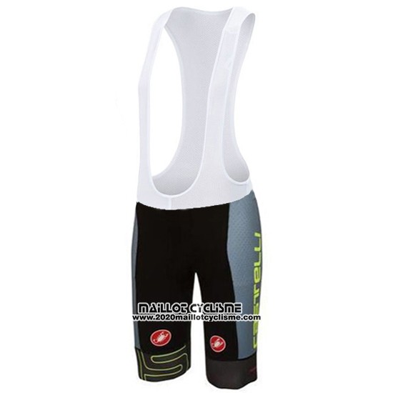 2016 Maillot Ciclismo Castelli Vert et Gris Manches Courtes et Cuissard