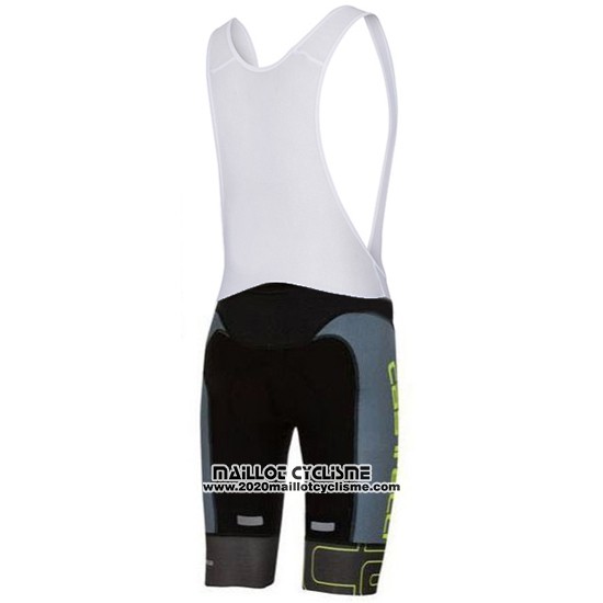 2016 Maillot Ciclismo Castelli Vert et Gris Manches Courtes et Cuissard