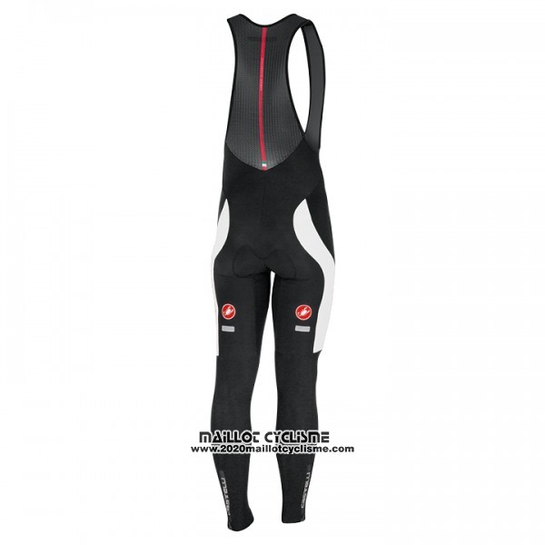 2017 Maillot Ciclismo Castelli Blanc et Rouge Manches Longues et Cuissard