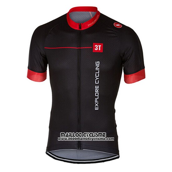 2017 Maillot Ciclismo Castelli Brillant Noir et Rouge Manches Courtes et Cuissard