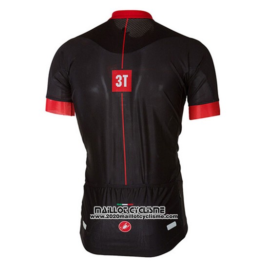 2017 Maillot Ciclismo Castelli Brillant Noir et Rouge Manches Courtes et Cuissard