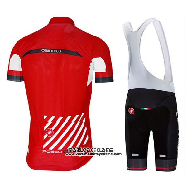 2017 Maillot Ciclismo Castelli Free AR Rouge Manches Courtes et Cuissard