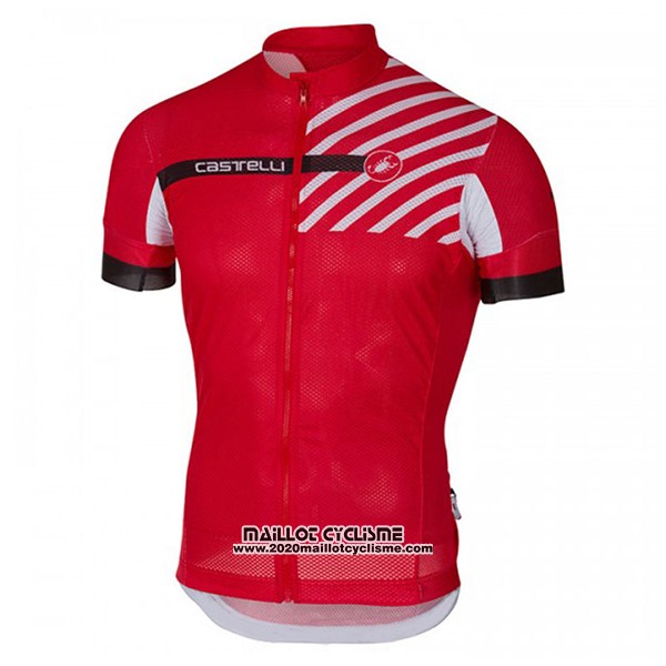 2017 Maillot Ciclismo Castelli Free AR Rouge Manches Courtes et Cuissard