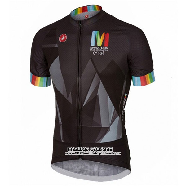 2017 Maillot Ciclismo Castelli Maratona Noir Manches Courtes et Cuissard