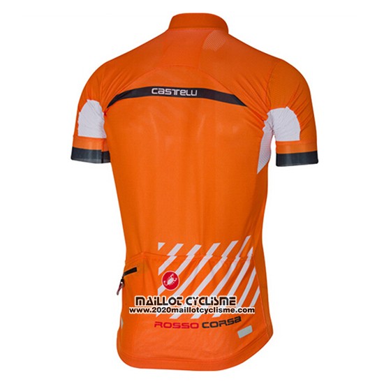 2017 Maillot Ciclismo Castelli Orange Manches Courtes et Cuissard