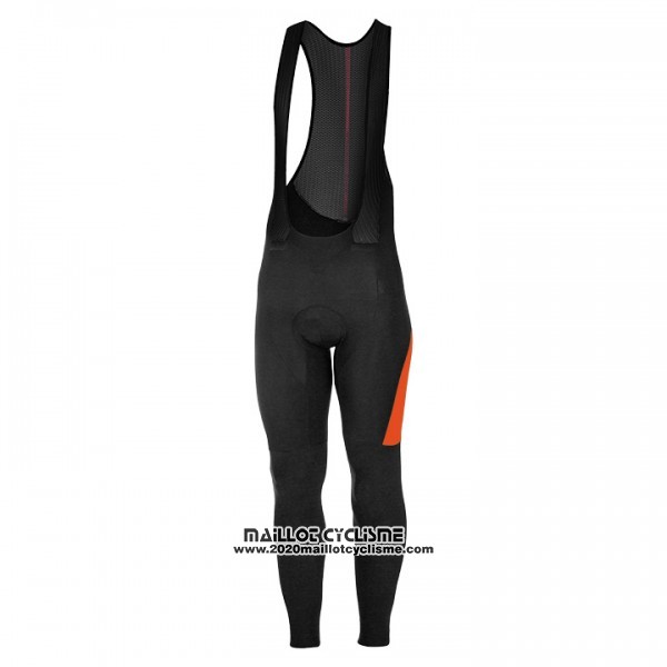2017 Maillot Ciclismo Castelli Orange et Noir Manches Longues et Cuissard