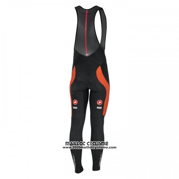 2017 Maillot Ciclismo Castelli Orange et Noir Manches Longues et Cuissard