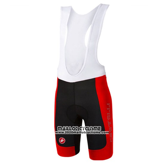 2017 Maillot Ciclismo Castelli Rouge Manches Courtes et Cuissard