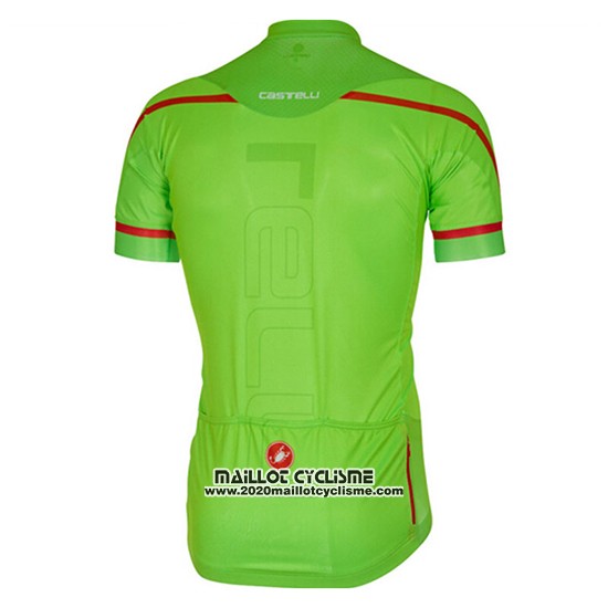 2017 Maillot Ciclismo Castelli Vert Manches Courtes et Cuissard