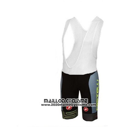 2017 Maillot Ciclismo Castelli Vert et Noir Manches Courtes et Cuissard