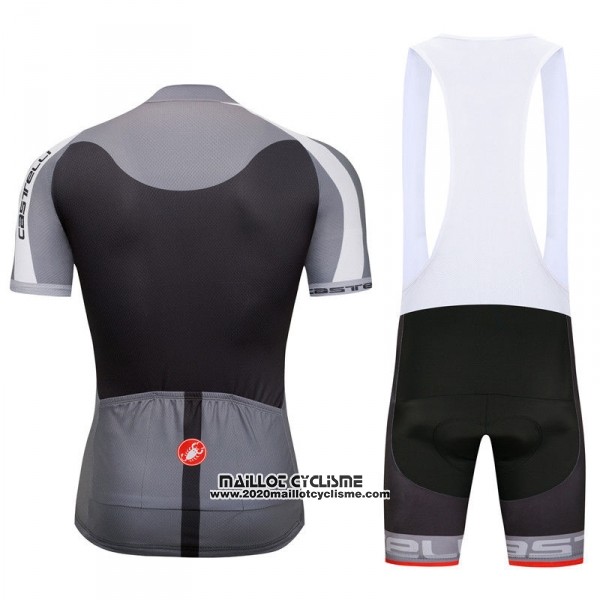 2018 Maillot Ciclismo Castelli Gris Manches Courtes et Cuissard