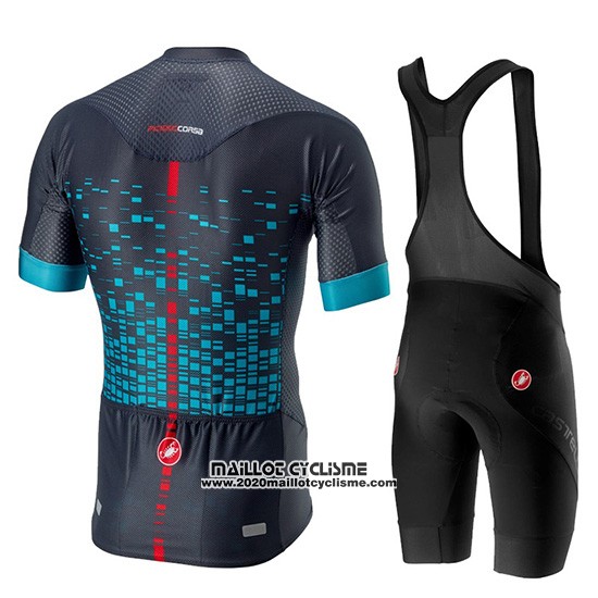 2019 Maillot Ciclismo Castelli Climber's 2.0 Noir Azur Manches Courtes et Cuissard