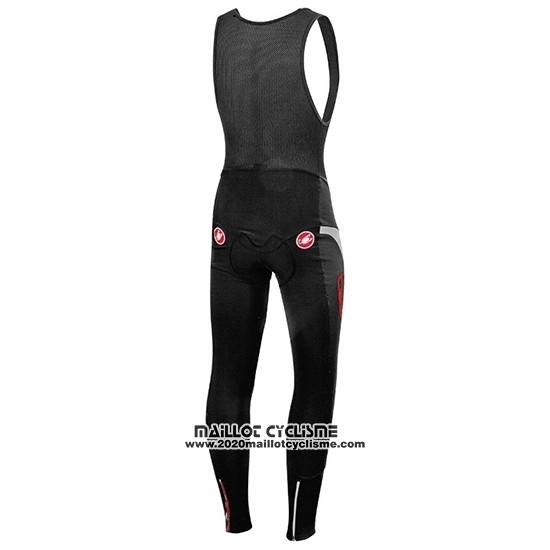 2019 Maillot Ciclismo Castelli DE Gris Rouge Manches Longues et Cuissard