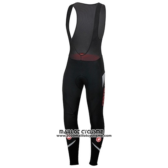 2019 Maillot Ciclismo Castelli DE Gris Rouge Manches Longues et Cuissard