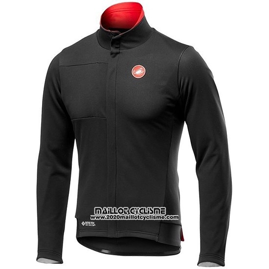 2019 Maillot Ciclismo Castelli DE Noir Rouge Manches Longues et Cuissard