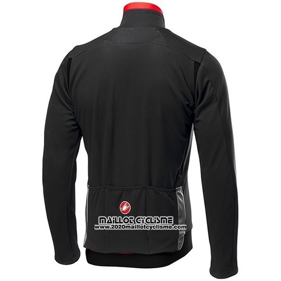 2019 Maillot Ciclismo Castelli DE Noir Rouge Manches Longues et Cuissard