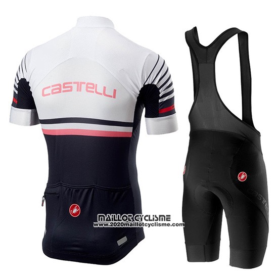 2019 Maillot Ciclismo Castelli Free AR 4.1 Blanc Noir Manches Courtes et Cuissard