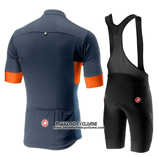 2019 Maillot Ciclismo Castelli Prologo 6 Gris Orange Manches Courtes et Cuissard