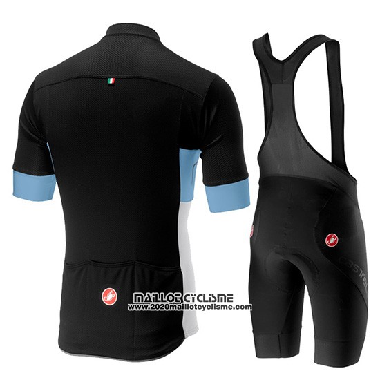 2019 Maillot Ciclismo Castelli Prologo 6 Noir Azur Blanc Manches Courtes et Cuissard